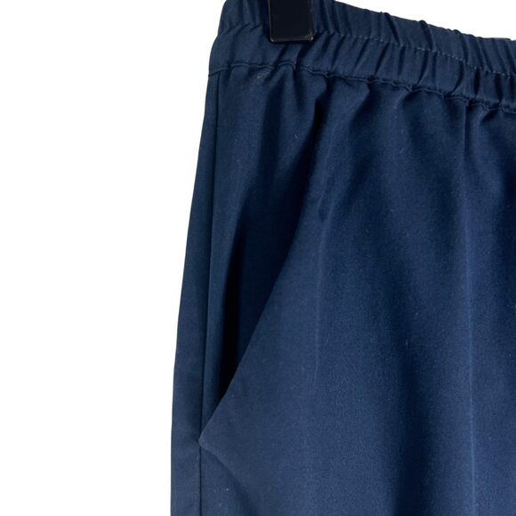 Marine Layer Re-Spun Women's Allison Dolphin Hem Cropped Pants in Navy Size S - Picture 3 of 11